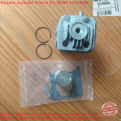 OLEO-MAC BC241T GENUINE CYLINDER PISTON KIT Φ32MM 61370606A FOR HC246P HC247P HCS247P EFCO DS2410S/T TG2460P-2470P TGS2470P 21.7CC HEDGETRIMMERS BRUSHCUTTERS