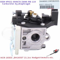 Echo HCR-165ES Genuine Carburetor OEM A021-004670 for Yamabiko HCR-161Es Shindaiwa DH165St 21.2Cc Hedge Trimmer Clippers Zama Rb-K119 Echo HCR-165ES Genuine Carburetor OEM A021-004670 for Yamabiko HCR-161Es Shindaiwa DH165St 21.2Cc Hedge Trimmer Clippers Zama Rb-K119