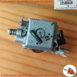 Oleo-Mac GS650 Genuine Walbro HD-57 Carburetor 2318061  EURO2 GS651 efco MT6500 AIRTEC 35 Chainsaws Replaces HD-48 2318060R