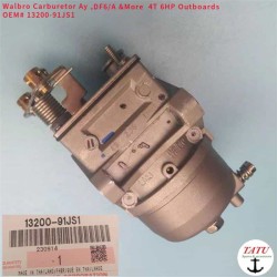 Suzuki DF6 Genuine Walbro Carburetor  OEM# 13200-91JS1 for  DF4 DF5 DF6S/L 4-Stroke 138cc Outboards