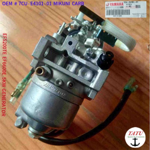 YAMAHA EF6600E Genuine Mikuni Carburetor 7CU-E4101-01 EF5200EFW EF5500TE &MORE 5KW Generators W/ Solenoid OEM CARB