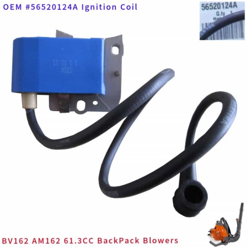 Oleo-Mac BV162 Genuine Ignition Coil OEM 56520124 for eMak EFCO AM162 BP162 & More 61.3cc 62cc Leaf Blower Ignitor