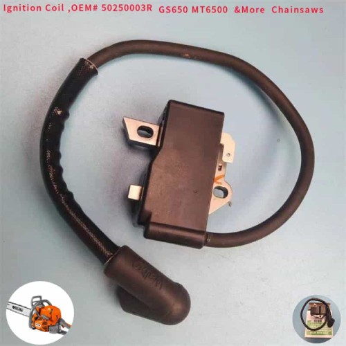 Oleo-Mac GS650 Genuine Ignition Coil OEM 50250003 for eMak GS651 965 efco MT6500 165 63.4cc Chainsaws Walbro MBU-46B Igniter